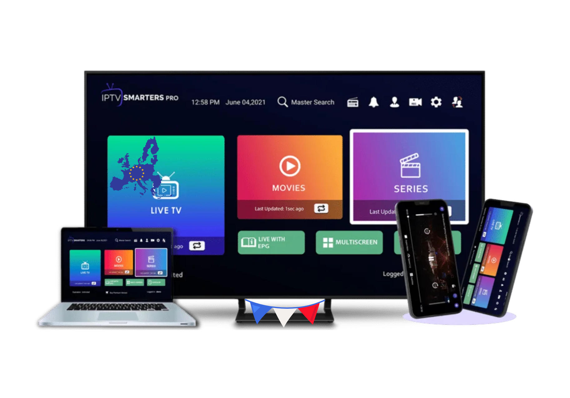 IPTV Smarters Pro streaming 4K live channels on a Smart TV in South Africa